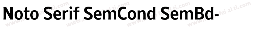 Noto Serif SemCond SemBd字体转换
